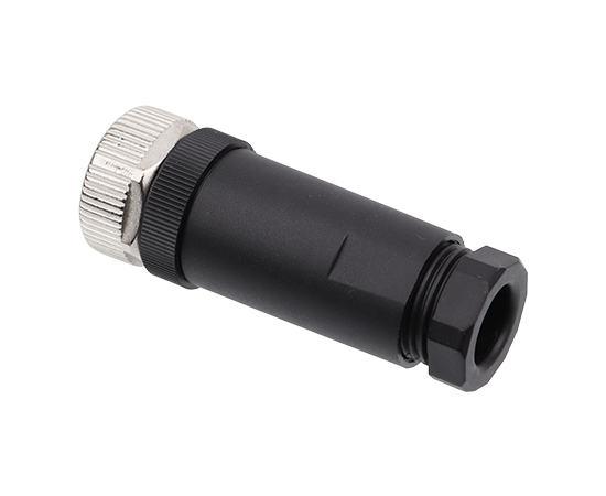 M12直式孔型塑胶插头 焊线式}