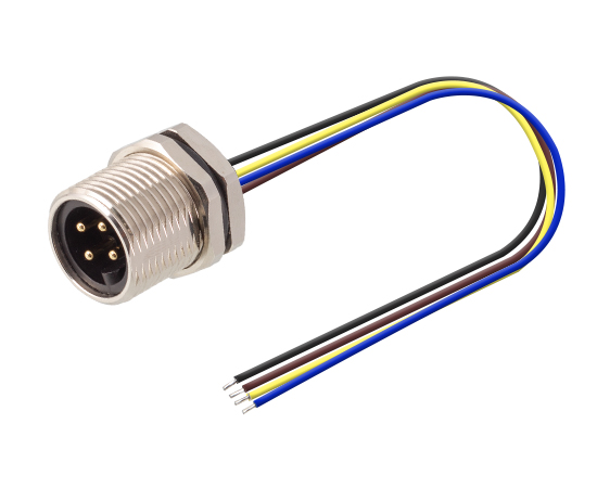 7/8板后安装针型插座 焊线式(内置灌胶) 螺牙7/8-16UHF