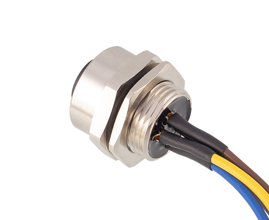 7/8板前安装孔型插座 焊线式(内置灌胶) 螺牙PG13.5}