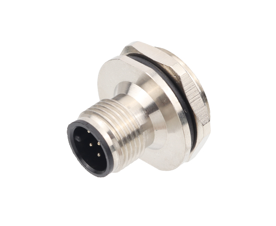 M12板前安装针型插座 焊线式 螺牙PG11